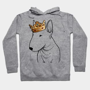 Bull Terrier Dog King Queen Wearing Crown Hoodie